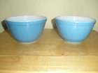 2 Blue 401 ovenware pyrex bowls