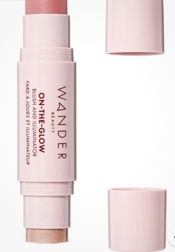 Wander Beauty On The Glow Blush and Illuminator in CORAL ROSE/Nude Glow, NO BOX - Picture 2 of 4