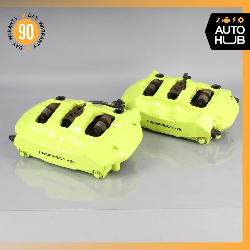 11-18 Porsche Cayenne 958 E-Hybrid Rear Brake Calipers Set 7P0615423 OEM - Image 2 of 4