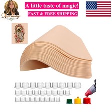 320Pcs Tattoo Skin Practice Kit - 20Pcs Fake Skin 300 Mixed Sizes Tattoo Ink...