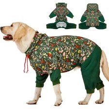 LovinPet Big Dog Pajamas Breathable Knit Long Sleeve Comfort Indoor/Outdoor