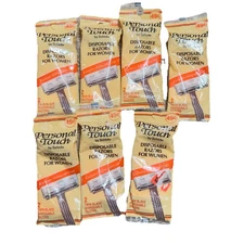 Vintage 80’s Schick Personal Touch Razor 2 Twin Blade Disposable Razors Lot Of 7