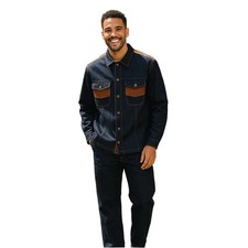 Men's Stacy Adams Two Piece Matching Walking Set Leisure Suit 1528 Denim