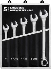 5-piece Sae Large Size Add-on Combination Wrench Set 1 1-116 1-18 1-316 1... 5-piece Sae Large Size Add-on Combination Wrench Set 1 1-116 1-18 1-316 1...