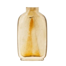 Chinese Glass Peking Qing Snuff Bottle Russet Transparent Canton Period 19th C