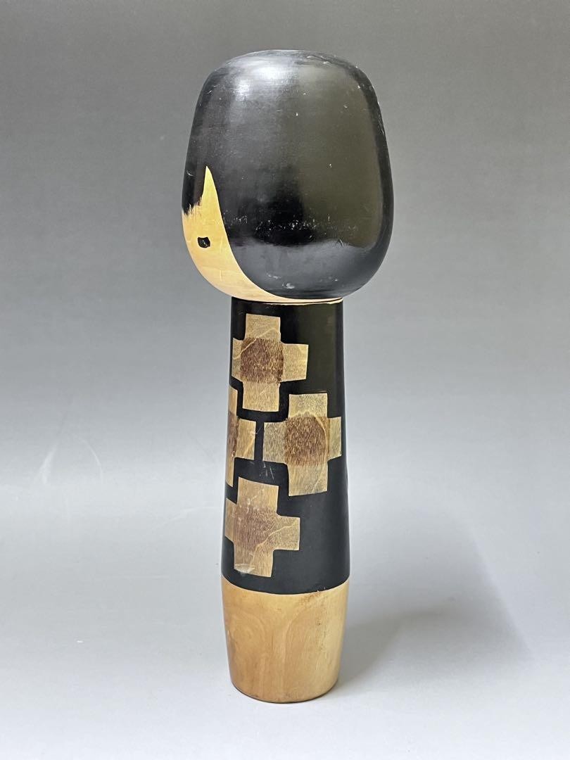 Kokeshi Japanese Doll Hideo Ishihara Creative Color Black No Box