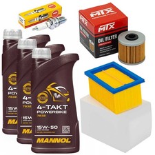 Wartung Öl Set 3L Luftfilter Ölfilter Zündkerze für BMW F 650 GS Dakar 2000-03