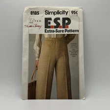 Simplicity 8185 Pattern, Misses Stretch Knit Pants, Sizes R 14-18