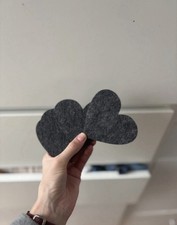 Untersetzer, Anthrazit, Herzform, Neutasse, Becher, Glas Filz