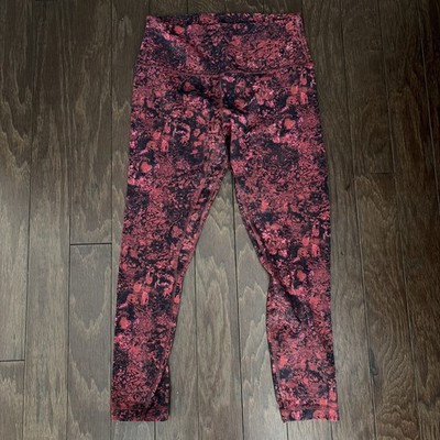 Lululemon Align Pant II 25'' Red Black Tie Dye Multi Size 10