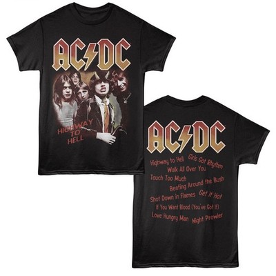 ACDC Highwat To Hell Song List Double Sided Men's T Shirt