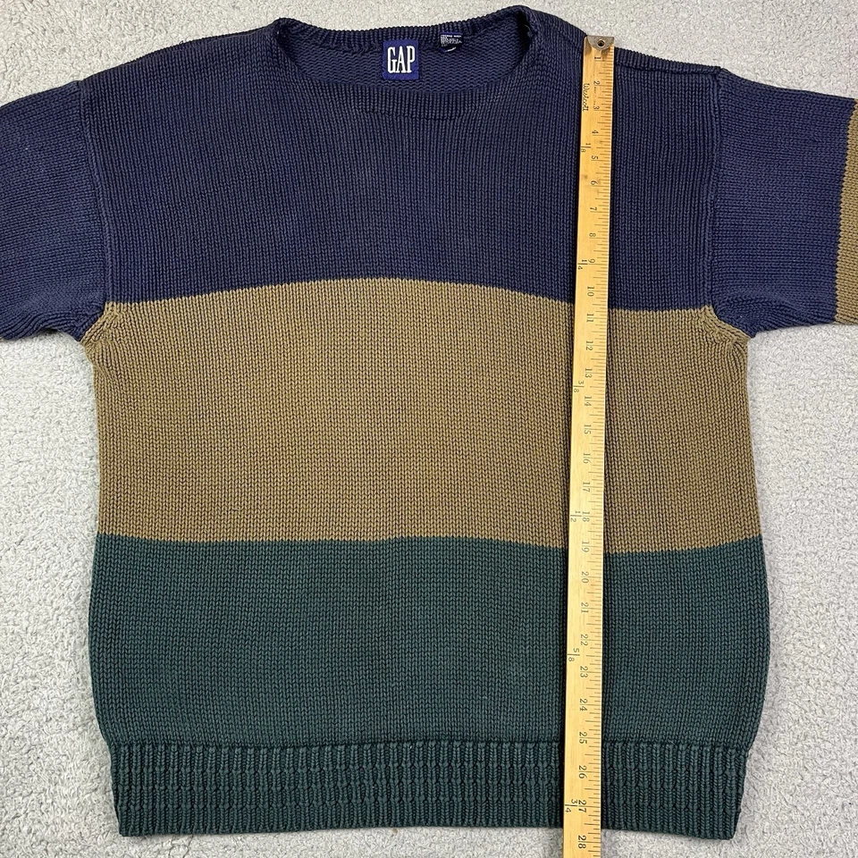 Vintage 90s GAP Sweater Mens S Multicolor Preowned Colorblock Pullover Jumper - Image 4 of 4