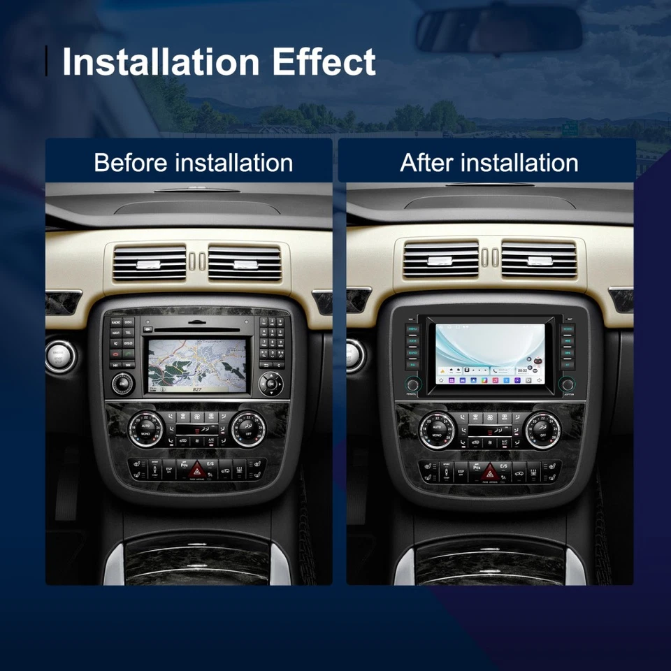 Für Mercedes Benz R-Klasse W251 2005-2017 Android 15 Autoradio GPS Navi 2+64GB - Bild 3 von 4