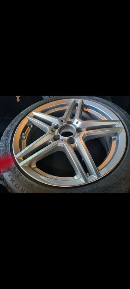 4x Alufelgen 7,5x17 5/112 52,5 METAL-GREY RIAL mit WR 225/45R CONTINENTAL TS-860 - Bild 3 von 4