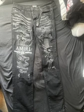Amiri Men's Distressed Thrasher Ripped Skinny Jeans Size 32