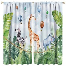 Nursery Curtains, Jungle Curtains, Safari Curtains for Nursery, Animal cub Cu...