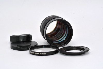 RARE MMG [NEAR MINT] Contax Carl Zeiss Planar T 85mm F1.4 EOS Adapter From Japan