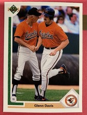 Baseball Card - 1991 Glenn Davis 757 - Baltimore Orioles Upper Deck MLB