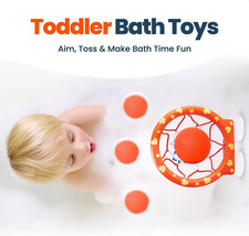 Bath Toys, Bathtub Basketball Hoop for Toddlers  Kids, Shower Toy, 4 Balls