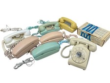 Vintage Phone Lot 7 Retro Rotary Touch-Tone Western Electric ITT Parts Repair