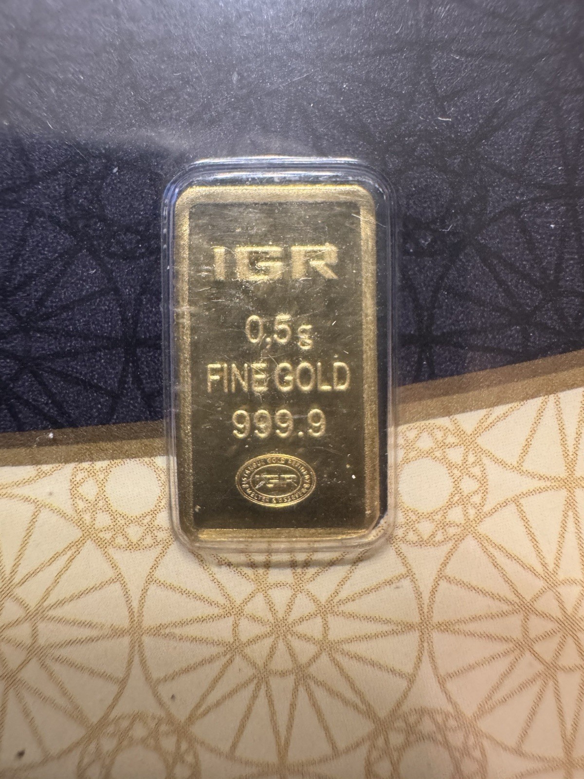 0.5 Gram IGR Gold Bar • 999.9 Fine • Sealed Assay Card • Istanbul Gold Refinery