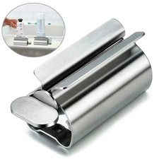1PC Rolling Toothpaste Tube Squeezer Stainless Steel Dispenser Squeeze Holder UK