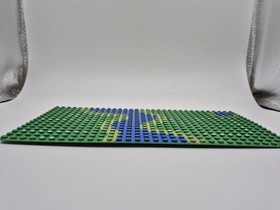 Vintage 1990 Lego 6071 Forestman's Crossing 16x32 Printed River Baseplate Only