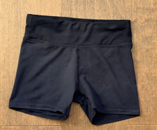 All in Motion Girls Youth Black Mid Rise Active Bike Shorts M 7/8