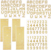 12 Glitzer Strass Alphabet Buchstaben Aufkleber BläTter Selbstklebend