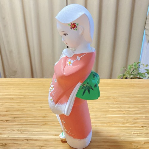 Hakata Doll Kimono Girl by Hiroshi Tanaka Japanese Traditional Folk Craft - Picture 7 of 19