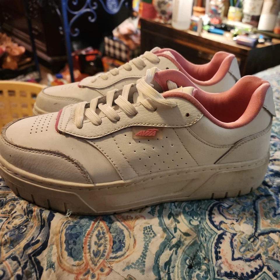 Avia Sz 7 White Pink Tennis Lace Up Gym Athletic Shoes WMAV43GX003 - Image 4 of 4