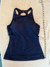 Athleta NWT 34D/DD DRESS BLUE Maldives High Neck Tankini Top Swim 405829 S M