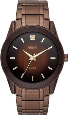 Relic by Fossil Men's Rylan Quartz Stainless Diamond Accent Dress Watch ZR77312