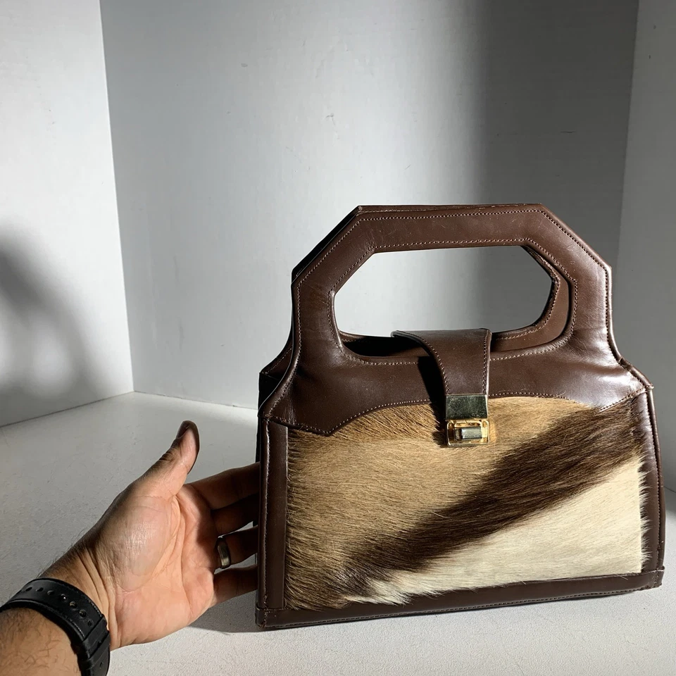 Bolso de Mano Vintage Zimmermann Taxidermia Nairobi Africano Springbok Antílope Foto 2 de 4