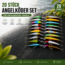 20 Teile Köder Set Wobbler Hecht Barsch Zand...