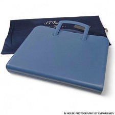 S.T. Dupont Line D Slim Blue Leather Document Bag 185300 0179 