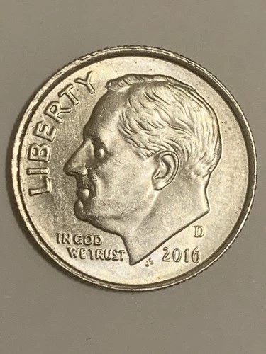 2016-D Roosevelt Dime — photo from the most recent tracked eBay sale