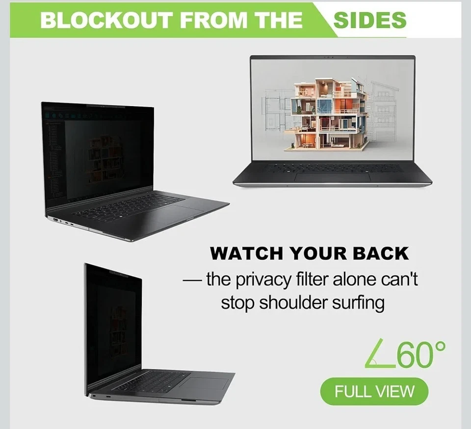Magnetic Laptop Privacy Screen 14 Inch, Shield 16:9 14 Inch for 16:9 Computer - Image 2 of 4
