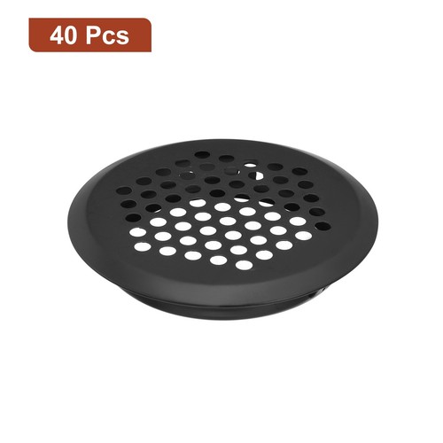 53mm Circular Soffit Vent, 40pcs Stainless Steel Round Air Vents, Black - Picture 3 of 5