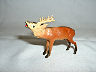 German Composition Christmas Putz Reindeer