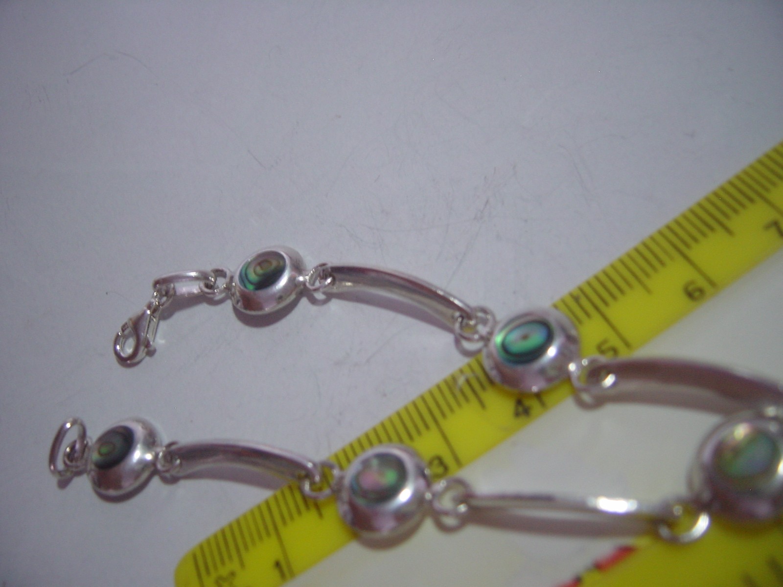 Vintage Superb unusual Solid Silver Bracelet-shim… - image 7