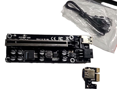 PCI-e 1x to 16x Riser Card PCE164P-N09 USB GPU Graphic Card Extension Adapter