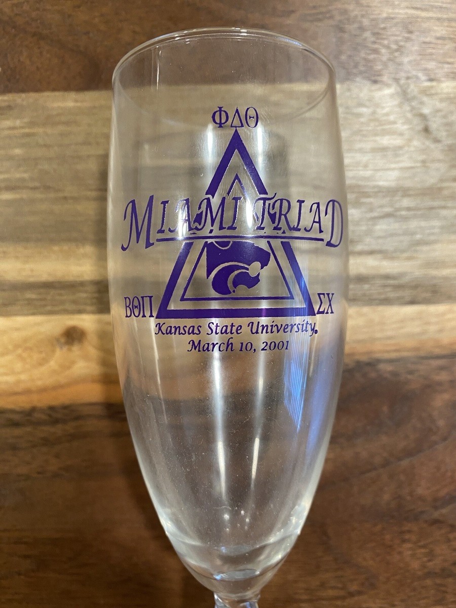 Kansas State University Miami Triad wine glass | eBay
