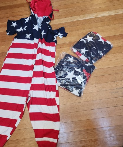 Bioworld Jumpsuit amerikanische Flagge Sterne & Streifen Einteiler - Bild 6 von 6