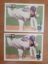 2 x 1994 Collector's Choice Silver Signature Parallel & Base Roger Pavlik #226