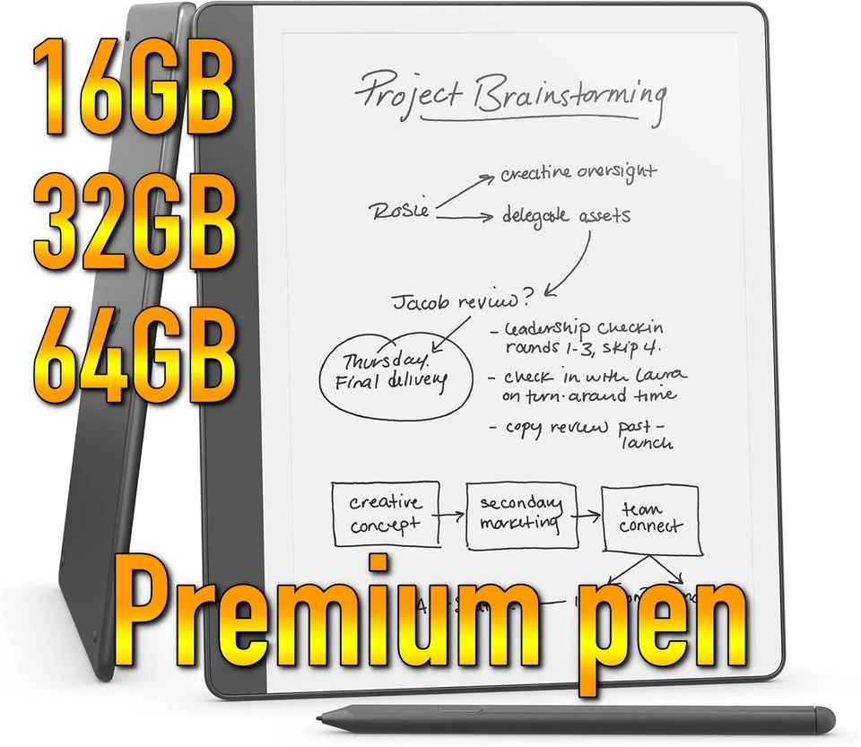 Amazon neues Kindle Scribe Notebook mit Premium Stift - neu gestaltetes Display (2024)