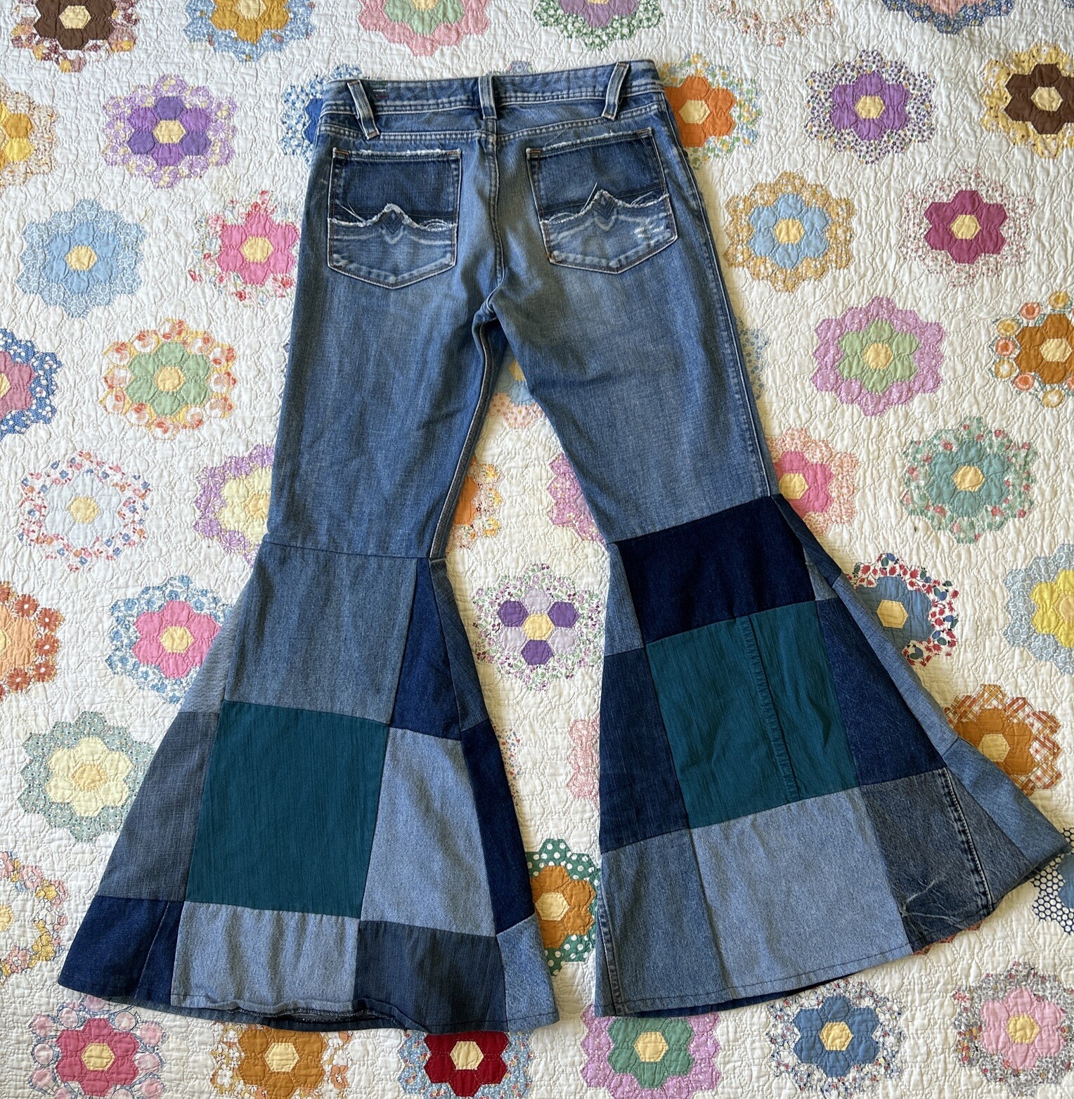 Vintage Y2k DIESEL JEANS ZAF  W30L32 Flared Custom Massive Bellbottom Rave TRIPP image 2