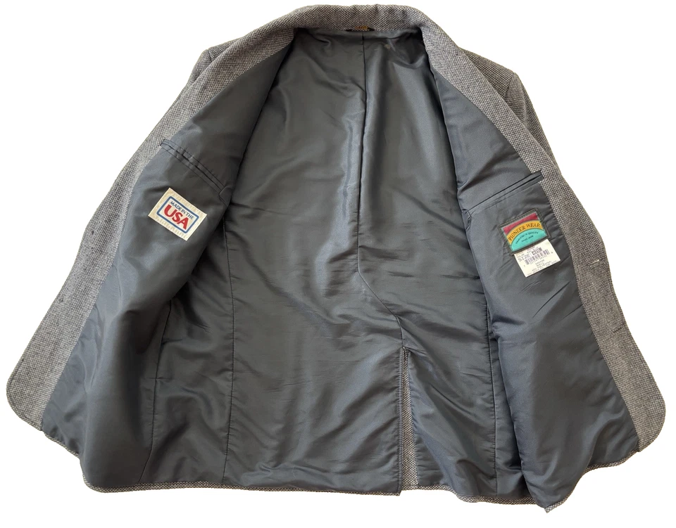 Abrigo deportivo chaqueta blazer western tweed azul Pioneer Wear vintage para hombre EE. UU. 48 L Foto 3 de 4