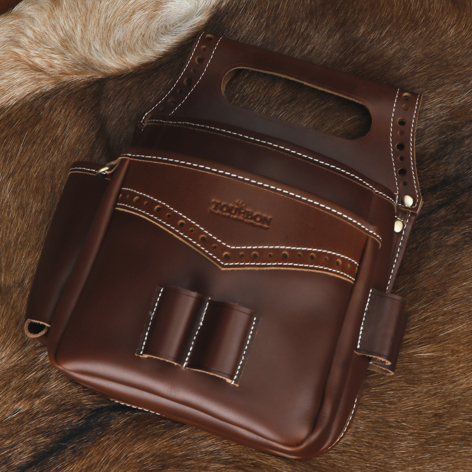 Tourbon Leather Cartridges Bag Shells Holder Case Shooting Ammo Carry Pouch