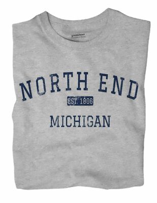 North End Michigan MI T-Shirt Detroit EST